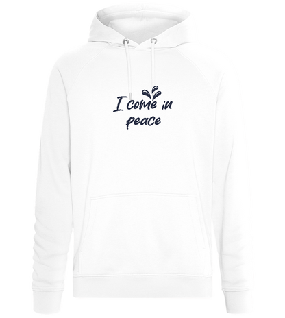 I Come in Peace Design - Comfort unisex hoodie_WHITE_front