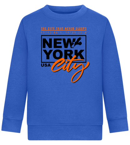 The City That Never Sleeps Design - Comfort Kids Sweater_ROYAL_front