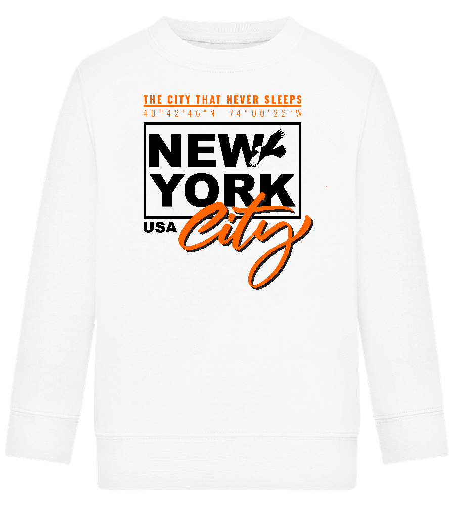 The City That Never Sleeps Design - Comfort Kids Sweater_WHITE_front