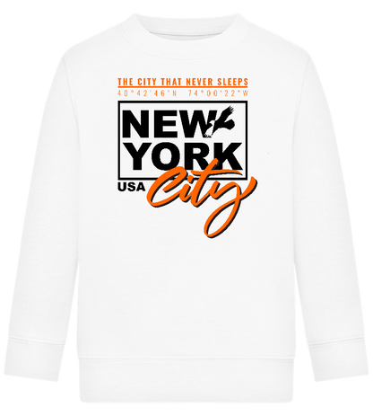 The City That Never Sleeps Design - Comfort Kids Sweater_WHITE_front