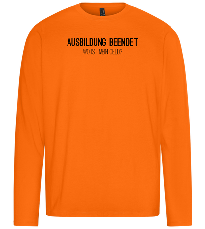 Ausbildung Beendet Design - Premium men's long sleeve t-shirt_ORANGE_front