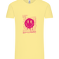 Distorted Pink Smiley Design - Comfort Unisex T-Shirt_AMARELO CLARO_front
