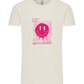 Distorted Pink Smiley Design - Comfort Unisex T-Shirt_ECRU_front