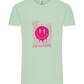 Distorted Pink Smiley Design - Comfort Unisex T-Shirt_ICE GREEN_front