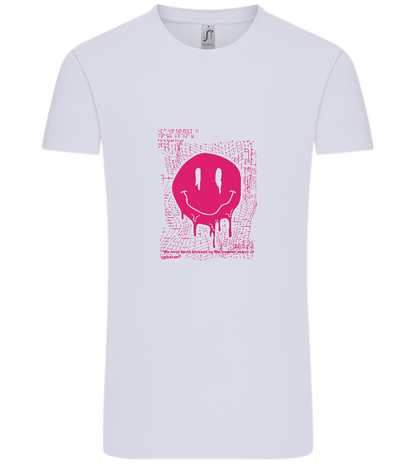 Distorted Pink Smiley Design - Comfort Unisex T-Shirt_LILAK_front