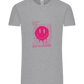 Distorted Pink Smiley Design - Comfort Unisex T-Shirt_ORION GREY_front