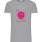 Distorted Pink Smiley Design - Comfort Unisex T-Shirt_ORION GREY_front