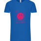 Distorted Pink Smiley Design - Comfort Unisex T-Shirt_ROYAL_front
