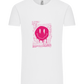 Distorted Pink Smiley Design - Comfort Unisex T-Shirt_WHITE_front