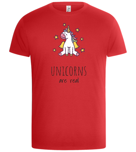 Unicorns Are Real Design - Basic Unisex T-Shirt_RED_front