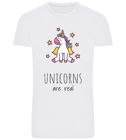 Unicorns Are Real Design - Basic Unisex T-Shirt_WHITE_front