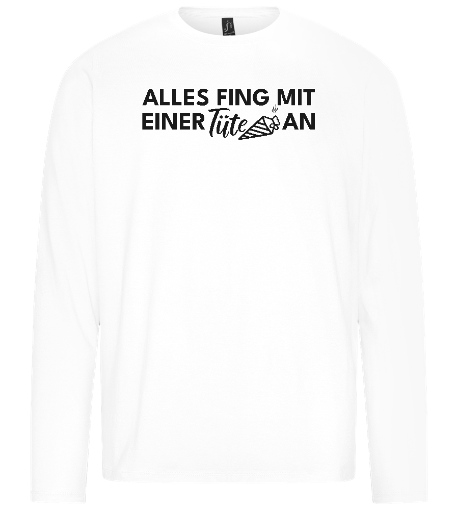 Alles Fing Mit Einer Tüte An Design - Premium men's long sleeve t-shirt_WHITE_front