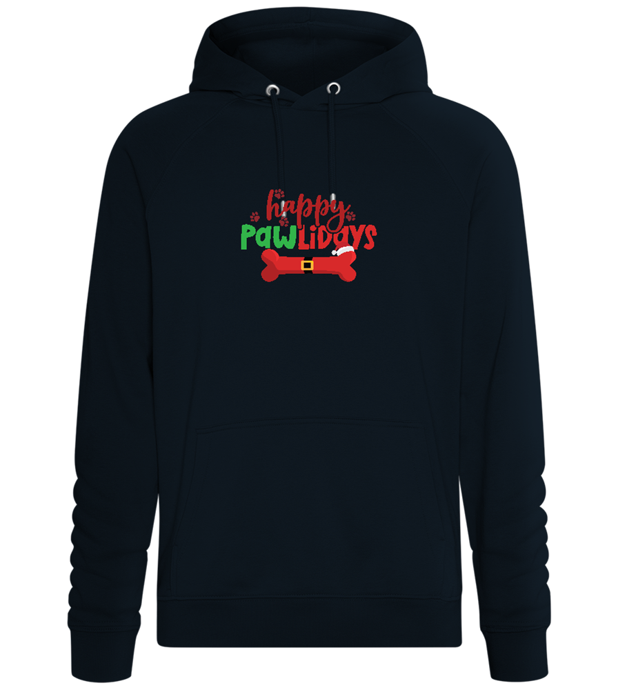 Happy Pawlidays Design - Comfort unisex hoodie_BLACK_front