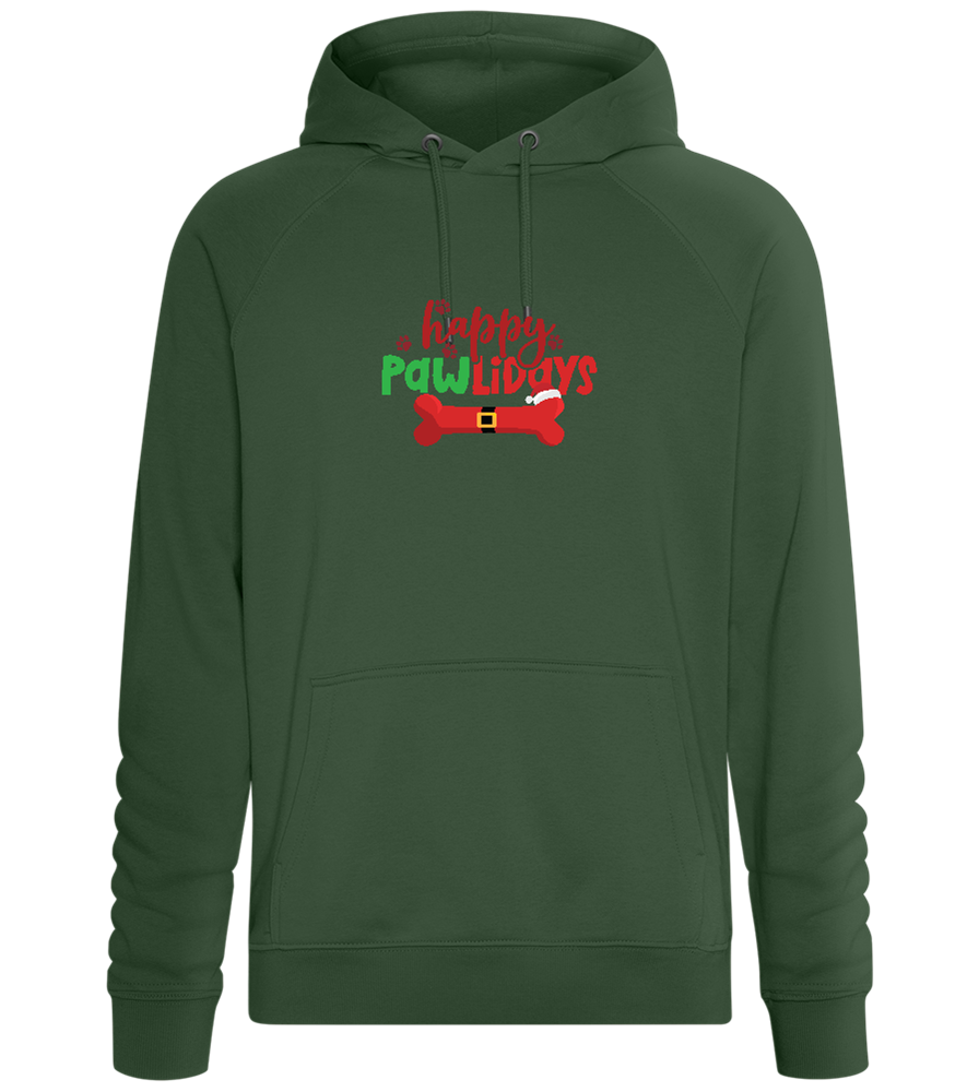 Happy Pawlidays Design - Comfort unisex hoodie_GREEN BOTTLE_front