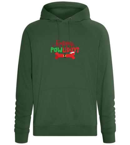 Happy Pawlidays Design - Comfort unisex hoodie_GREEN BOTTLE_front