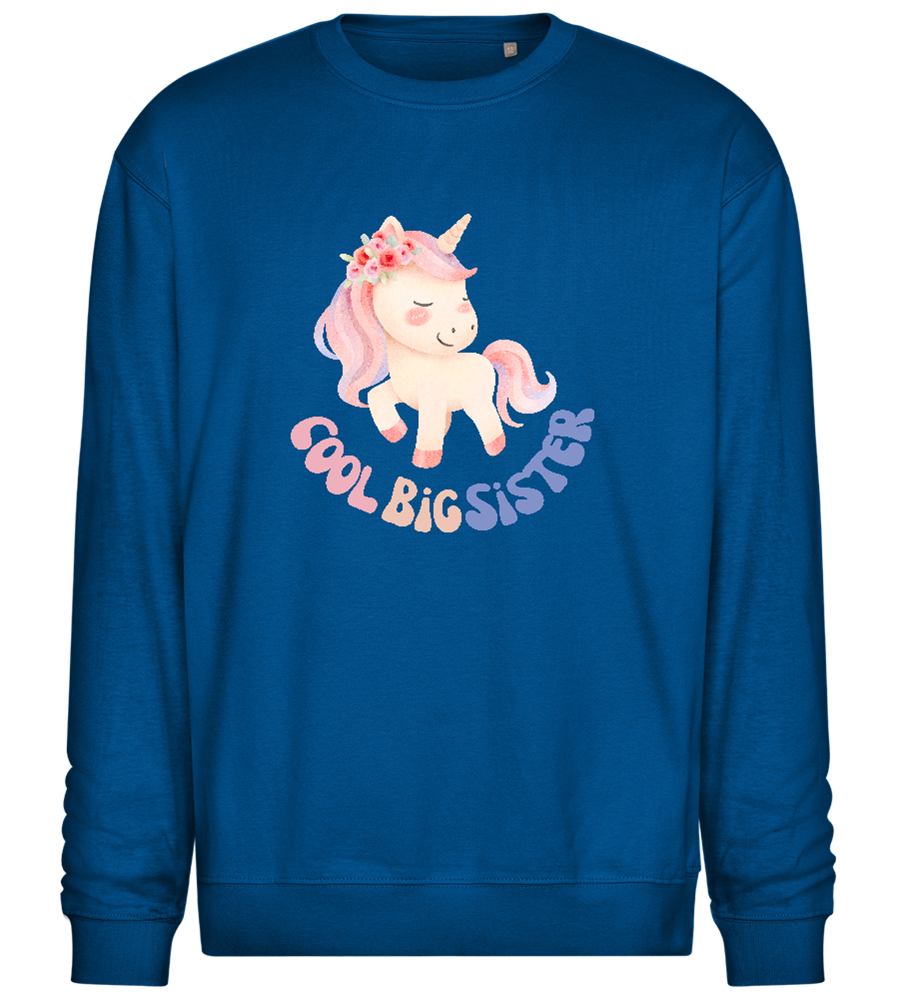 Cool Big Sister Unicorn Design - Comfort Essential Unisex Sweater_ROYAL_front