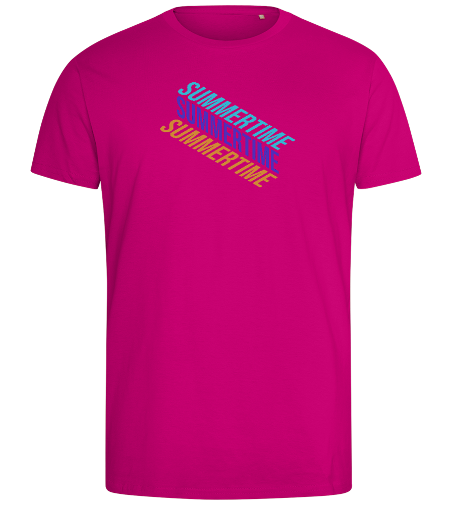 Summertime Design - Comfort men's fitted t-shirt_FUCHSIA_front