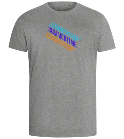 Summertime Design - Comfort men's fitted t-shirt_ORION GREY_front