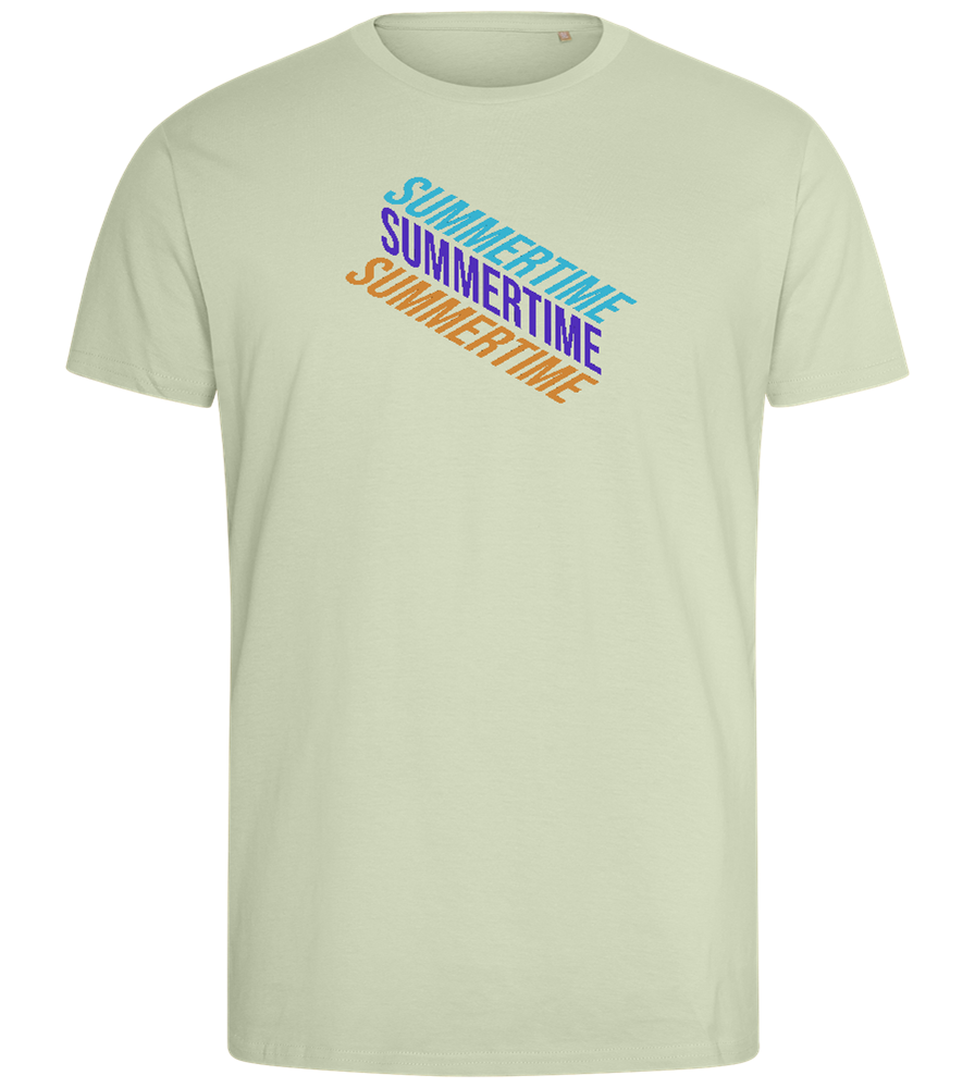 Summertime Design - Comfort men's fitted t-shirt_SILESTONE_front