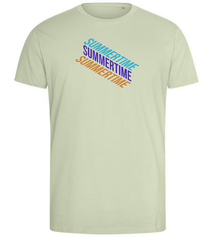 Summertime Design - Comfort men's fitted t-shirt_SILESTONE_front