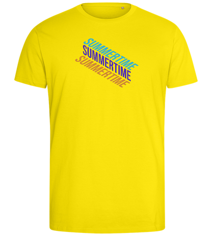 Summertime Design - Comfort men's fitted t-shirt_YELLOW_front