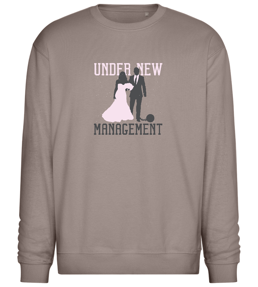 Under New Management Design - Comfort Essential Unisex Sweater_CHARCOAL CHIN_front