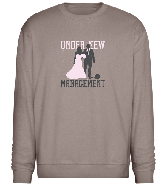 Under New Management Design - Comfort Essential Unisex Sweater_CHARCOAL CHIN_front