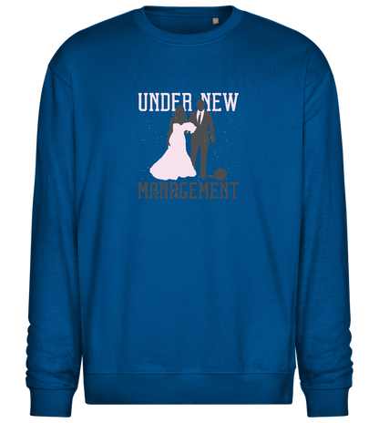 Under New Management Design - Comfort Essential Unisex Sweater_ROYAL_front