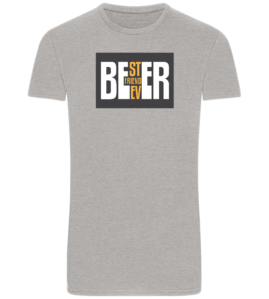 Beer Best Friend Design - Basic Unisex T-Shirt_ORION GREY_front