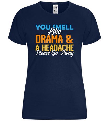 Drama and a Headache Design - Comfort women's t-shirt_MARINE_front