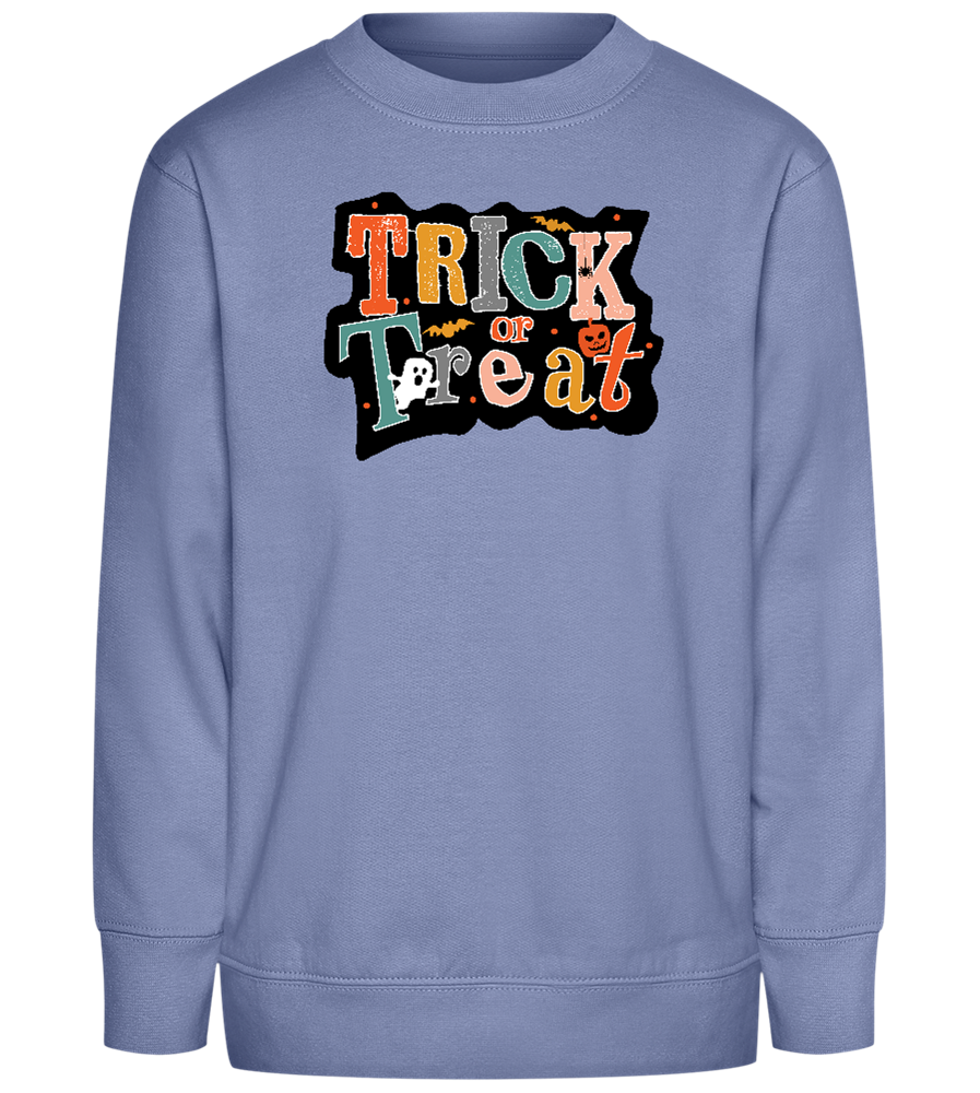 Spooky Trick or Treat Design - Comfort Kids Sweater_BLUE_front