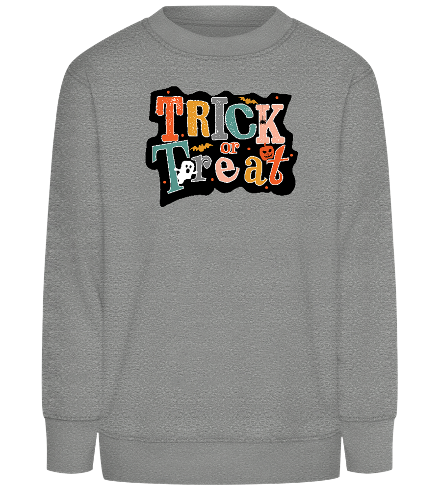 Spooky Trick or Treat Design - Comfort Kids Sweater_ORION GREY II_front