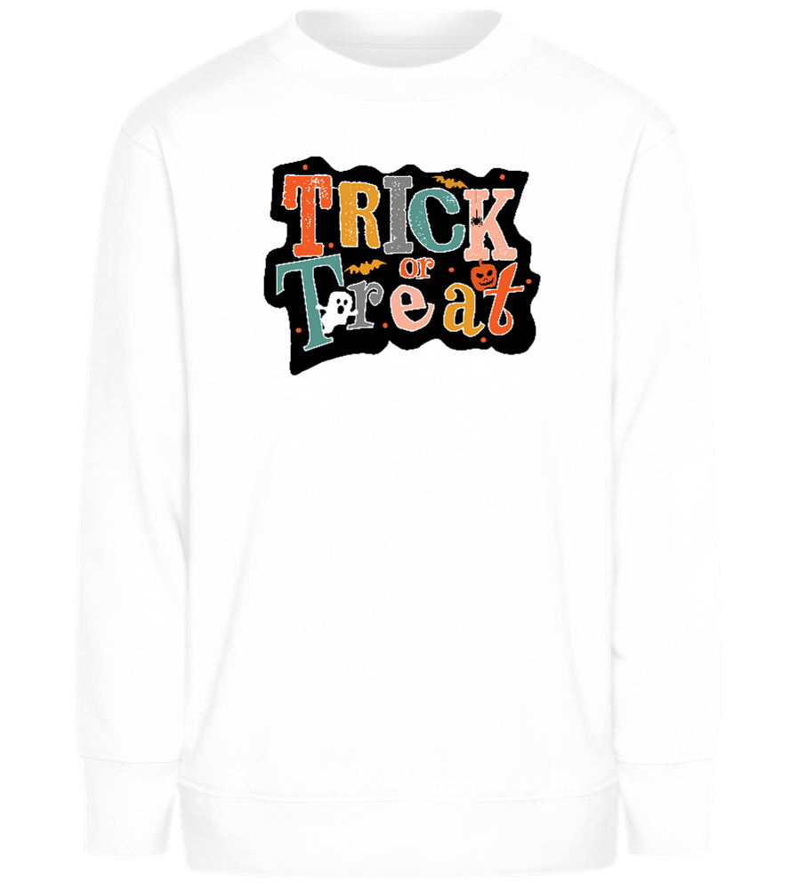 Spooky Trick or Treat Design - Comfort Kids Sweater_WHITE_front