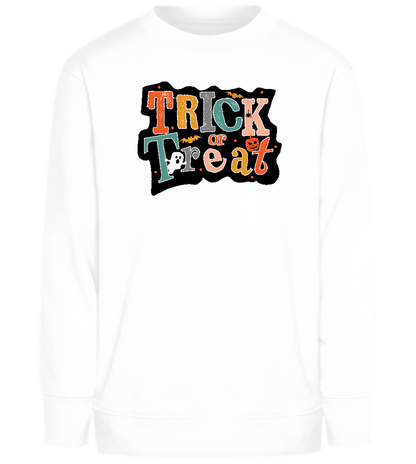 Spooky Trick or Treat Design - Comfort Kids Sweater_WHITE_front