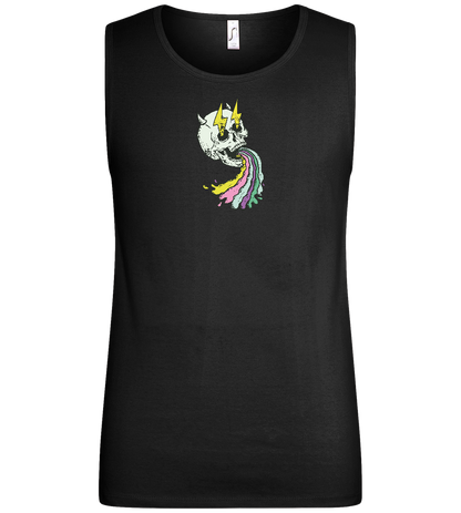 Rainbow Skull Design - Basic men's tank top_DEEP BLACK_front