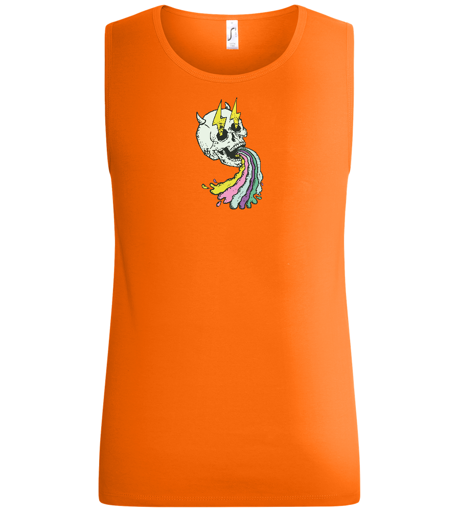 Rainbow Skull Design - Basic men's tank top_ORANGE_front