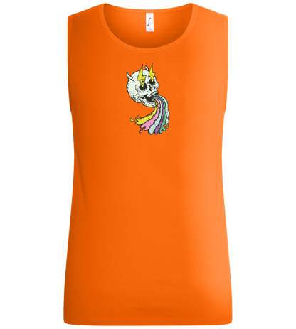 Rainbow Skull Design - Basic men's tank top_ORANGE_front