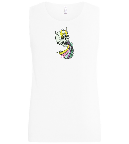 Rainbow Skull Design - Basic men's tank top_WHITE_front