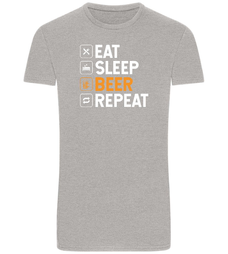 Beer Repeat Design - Basic Unisex T-Shirt_ORION GREY_front