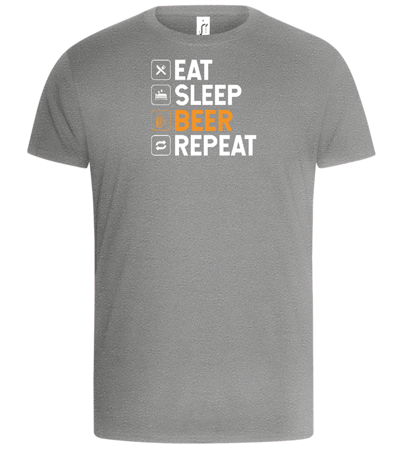 Beer Repeat Design - Basic Unisex T-Shirt_ORION GREY_front