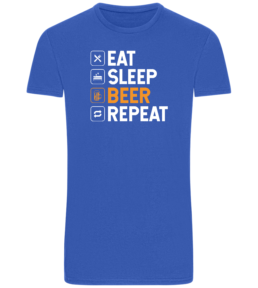 Beer Repeat Design - Basic Unisex T-Shirt_ROYAL_front