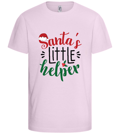 Santa's Helper Design - Basic kids t-shirt_LIGHT PINK_front