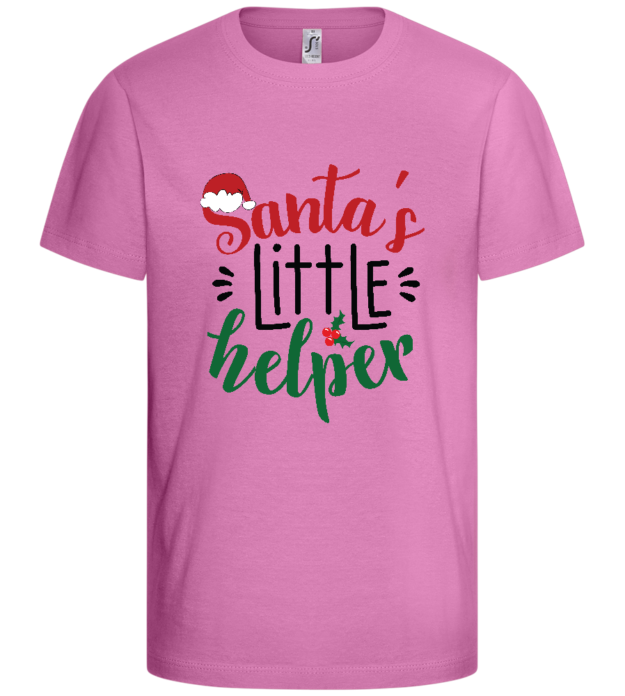 Santa's Helper Design - Basic kids t-shirt_PINK ORCHID_front