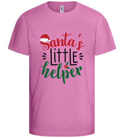 Santa's Helper Design - Basic kids t-shirt_PINK ORCHID_front