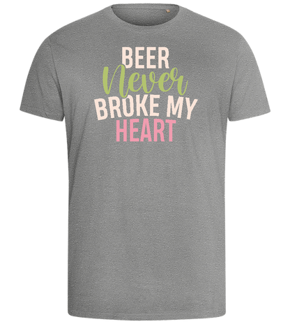 Never Broke My Heart Design - Comfort men's fitted t-shirt_ORION GREY_front