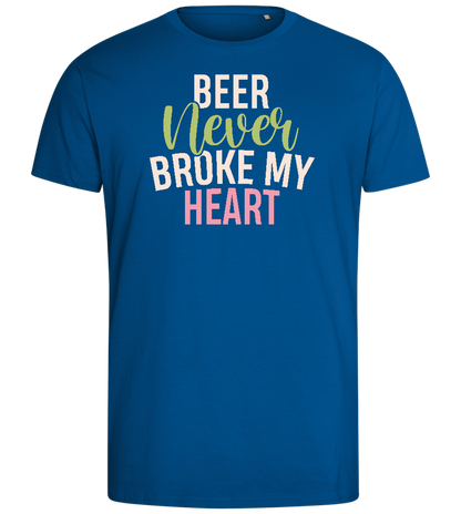 Never Broke My Heart Design - Comfort men's fitted t-shirt_ROYAL_front