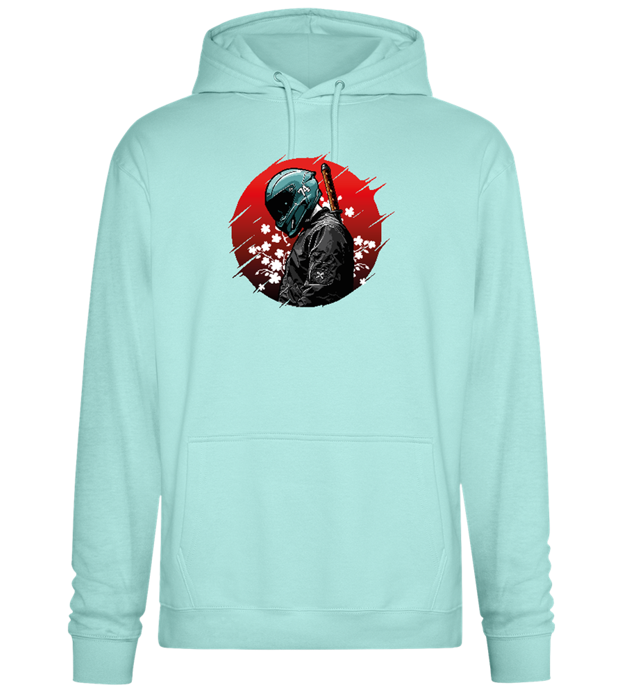 Samurai Bike 2 Design - Premium Essential Unisex Hoodie_ARCTIC BLUE_front