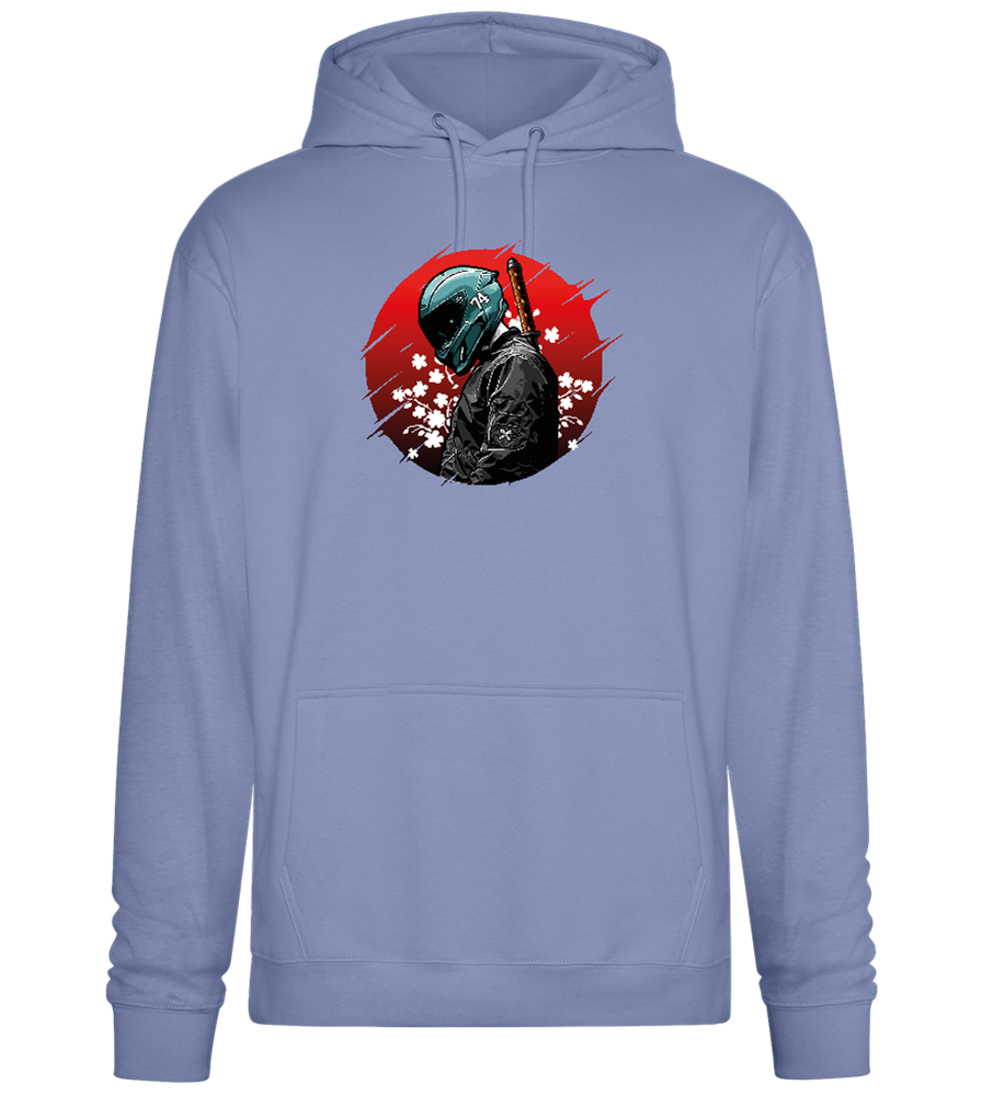 Samurai Bike 2 Design - Premium Essential Unisex Hoodie_BLUE_front