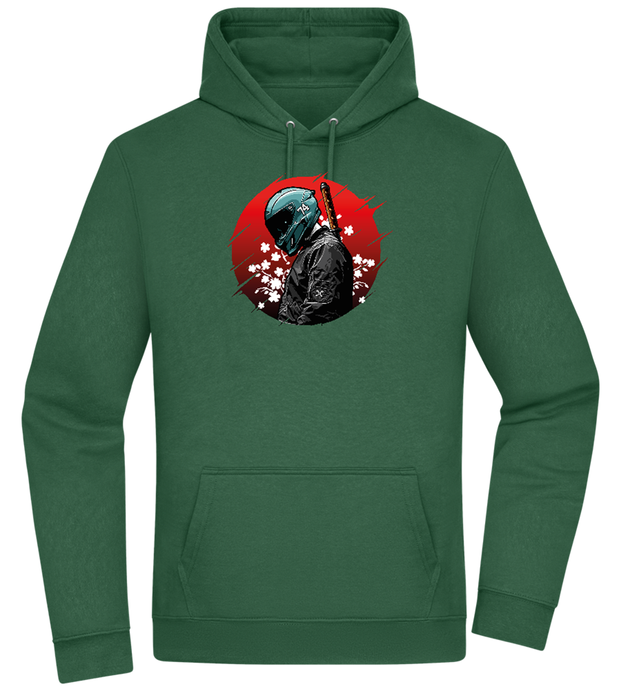 Samurai Bike 2 Design - Premium Essential Unisex Hoodie_GREEN BOTTLE_front