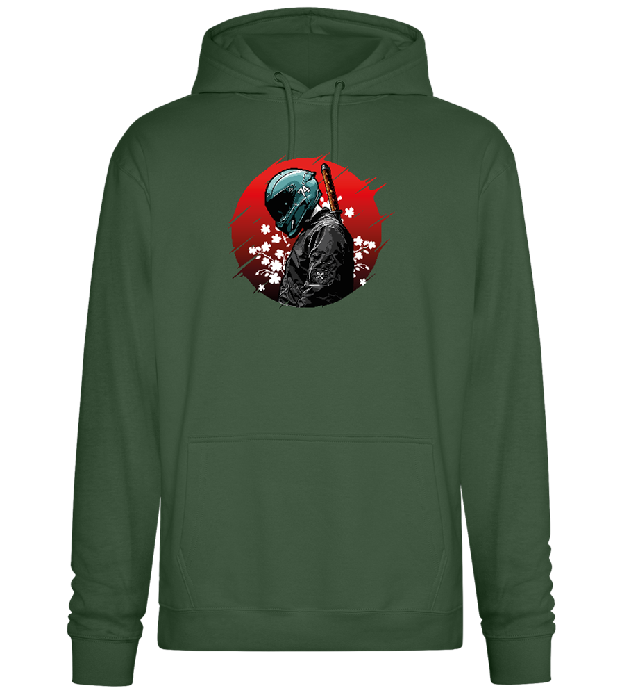 Samurai Bike 2 Design - Premium Essential Unisex Hoodie_GREEN BOTTLE_front